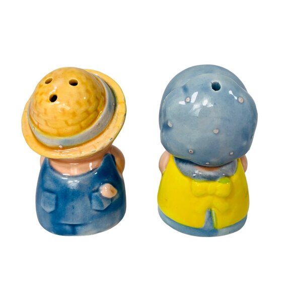 Enesco Pig Salt Pepper Shaker Set VTG Kitsch Farmhouse Kitchen Decor Cottagecore - Picture 3 of 13